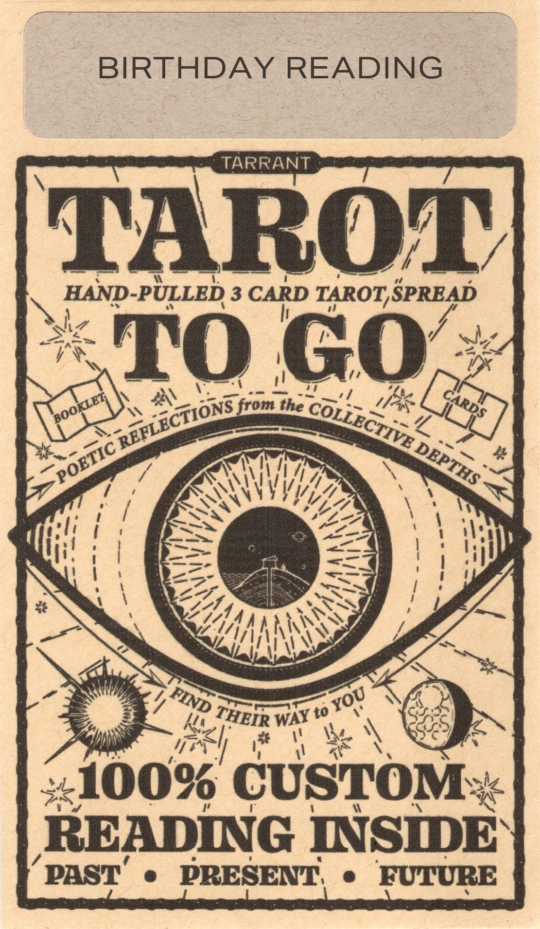 Tarot To Go — Birthday Reading envelope